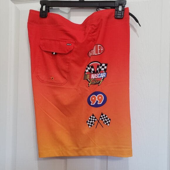 Hurley Nascar Boardshorts Men's Swim Phantom Sizes 30 to 40 NWT Flames Racing - Picture 4 of 9